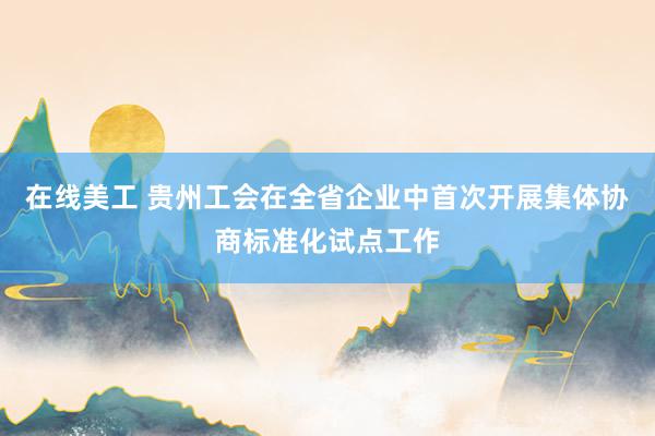 在线美工 贵州工会在全省企业中首次开展集体协商标准化试点工作